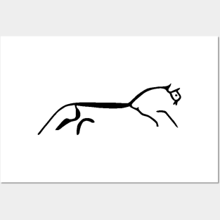 Uffington Horse: Bronze Age Art (black) Posters and Art